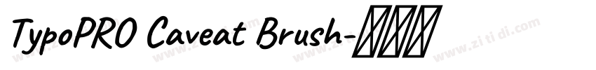 TypoPRO Caveat Brush字体转换